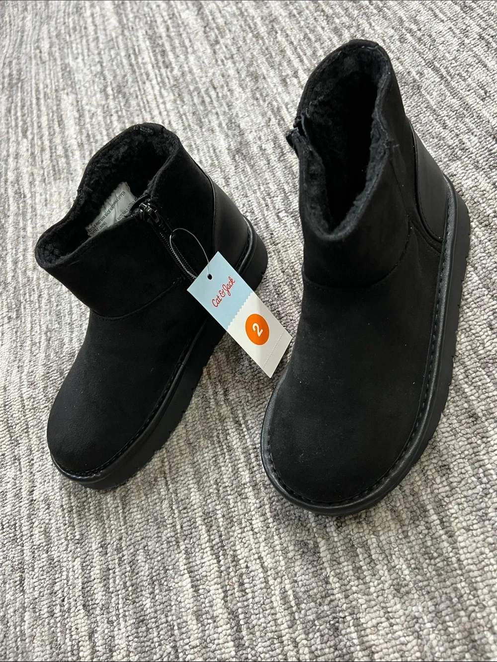 Cat & Jack - Girls' Honor Faux Suede Style Boots Size 2